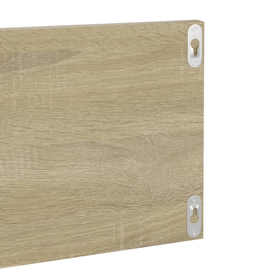 Wandregale 2 Stk. Weiß 80x11,5x18 cm Holzwerkstoff