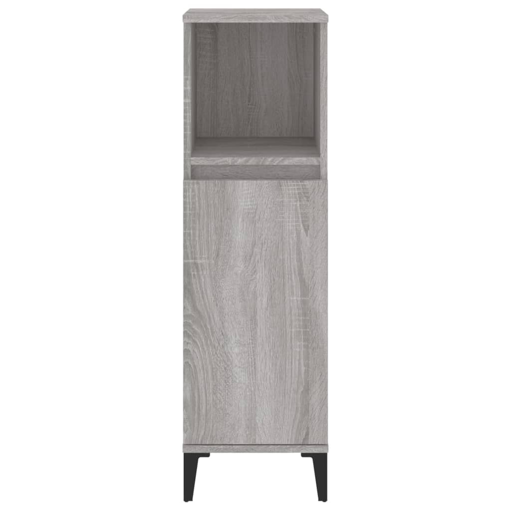 Badschrank Weiß 30x30x100 cm Holzwerkstoff