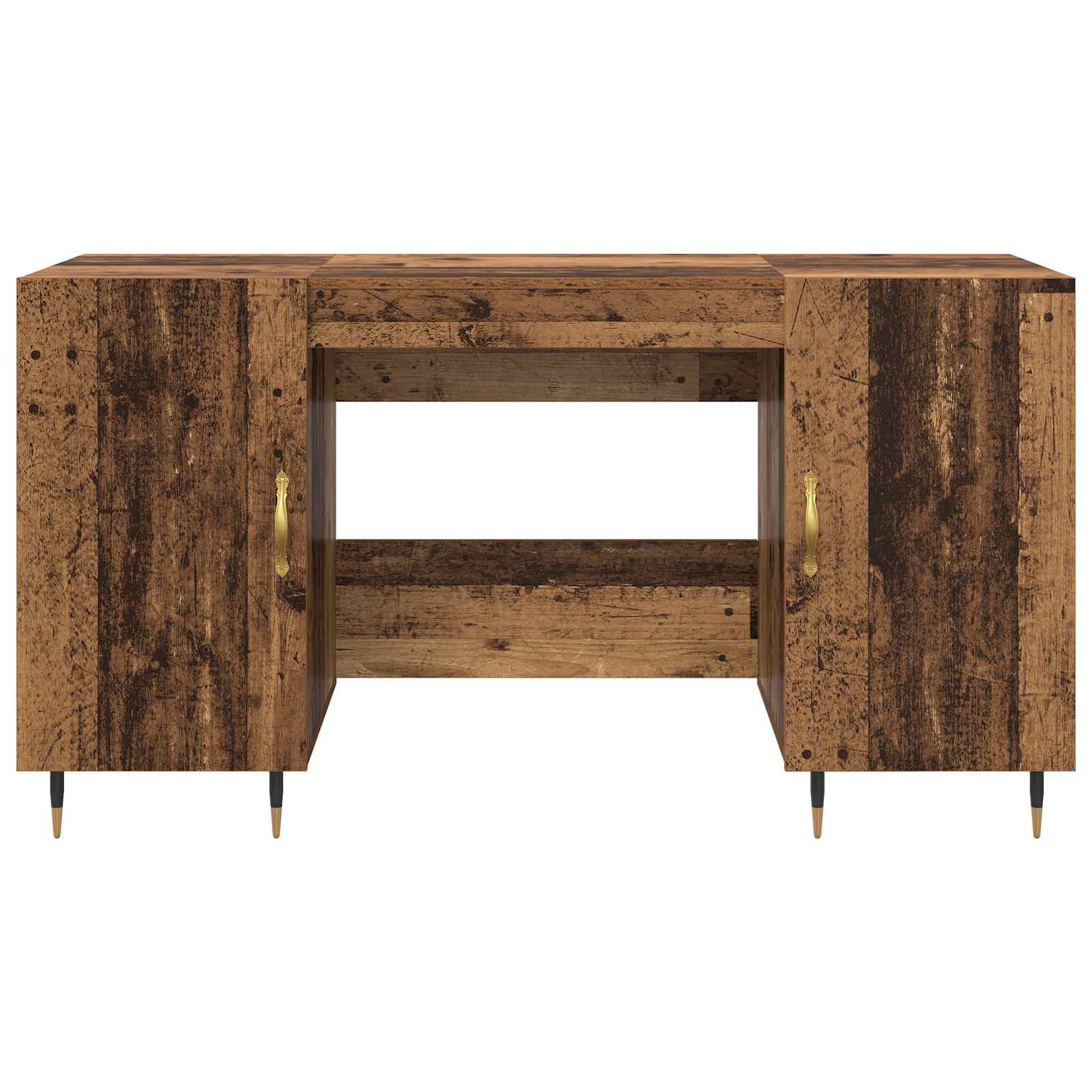 Schreibtisch Betongrau 140x50x75 cm Holzwerkstoff