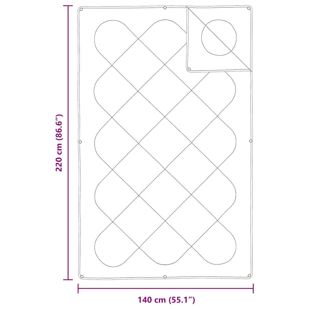 2-in-1 Bettdecke Weiß 135 x 200 cm Polyester