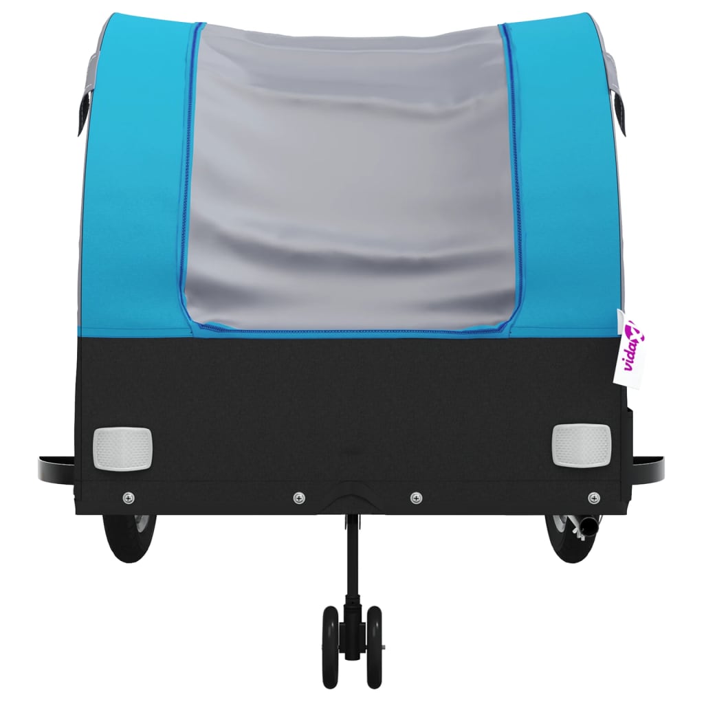 Fahrradanhänger Schwarz und Orange 30 kg Eisen