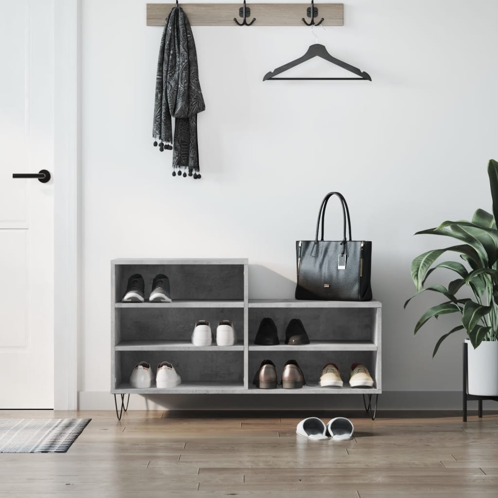 Schuhregal Weiß 102x36x60 cm Holzwerkstoff