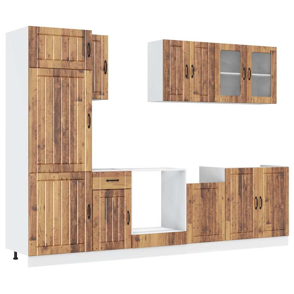 8-tlg. Küchenschrank-Set Lucca Weiß Holzwerkstoff