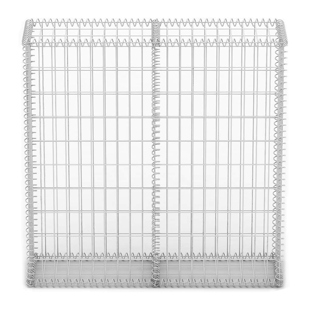 Steinkorb Gabione mit Deckeln Verzinkter Draht 100×30×30 cm