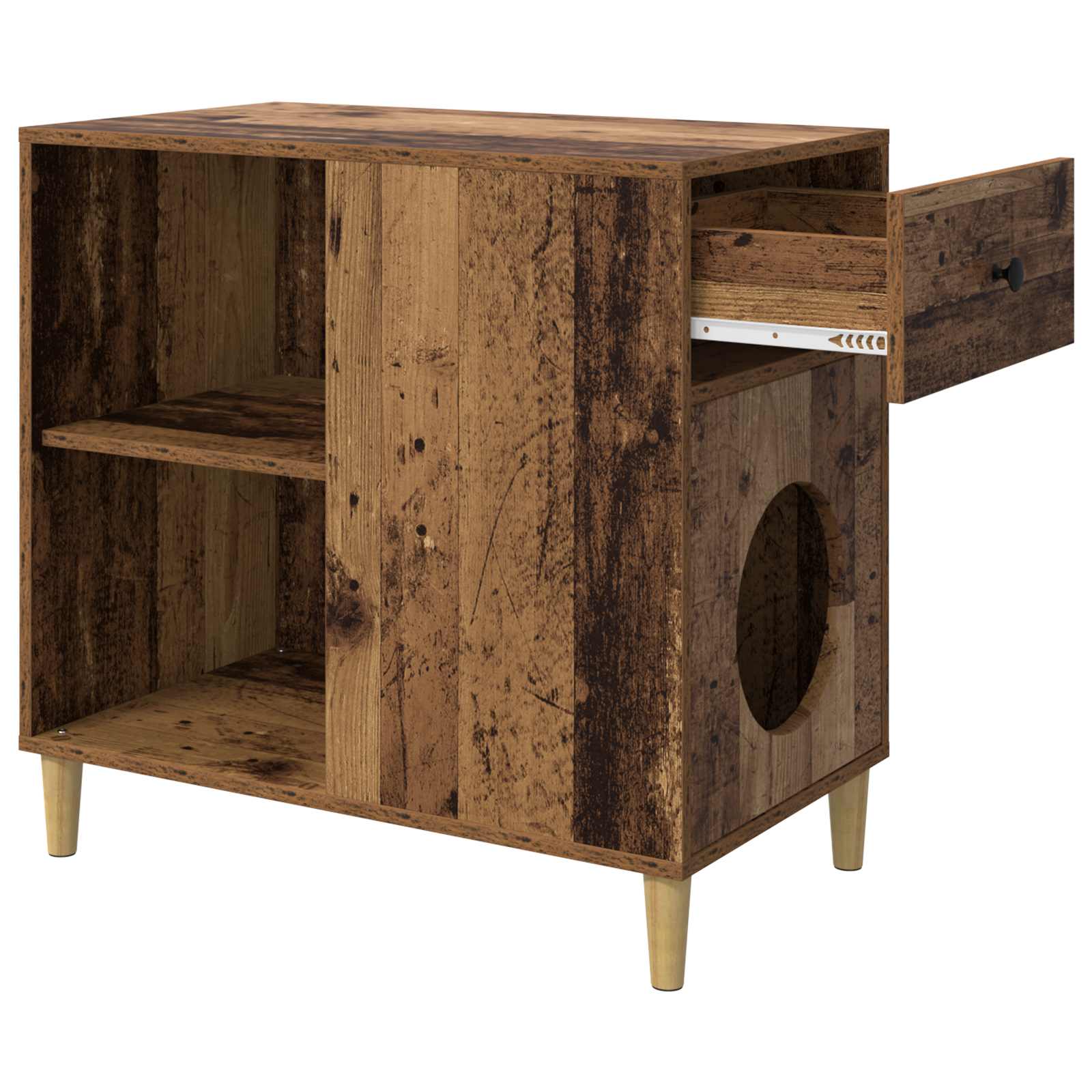 Katzenhaus Weiß 72 x 42,5 x 70 cm Holzwerkstoff
