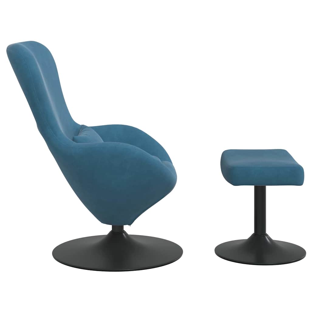 Eiersessel Blau Samt