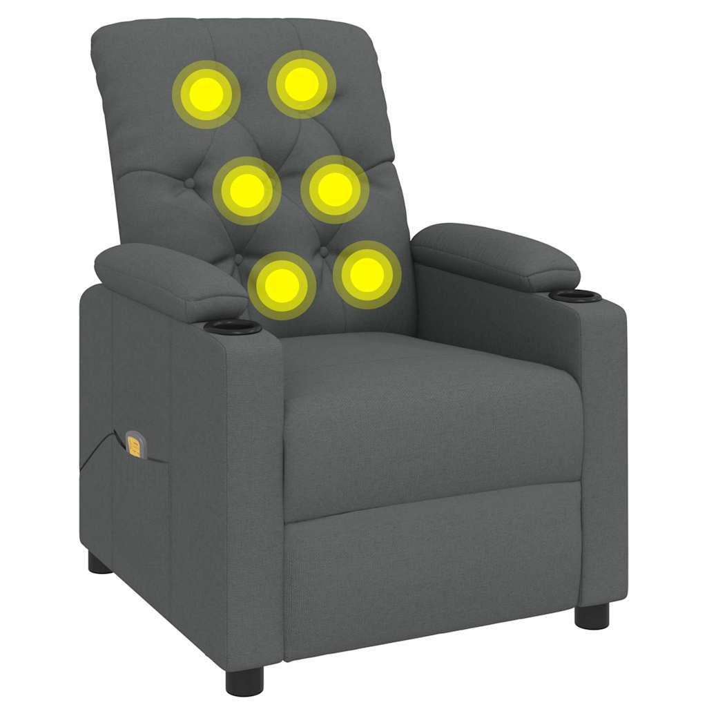 Massagesessel Schwarz Stoff