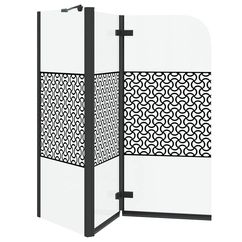Duschabtrennung 120x68x130 cm Hartglas Gestreift