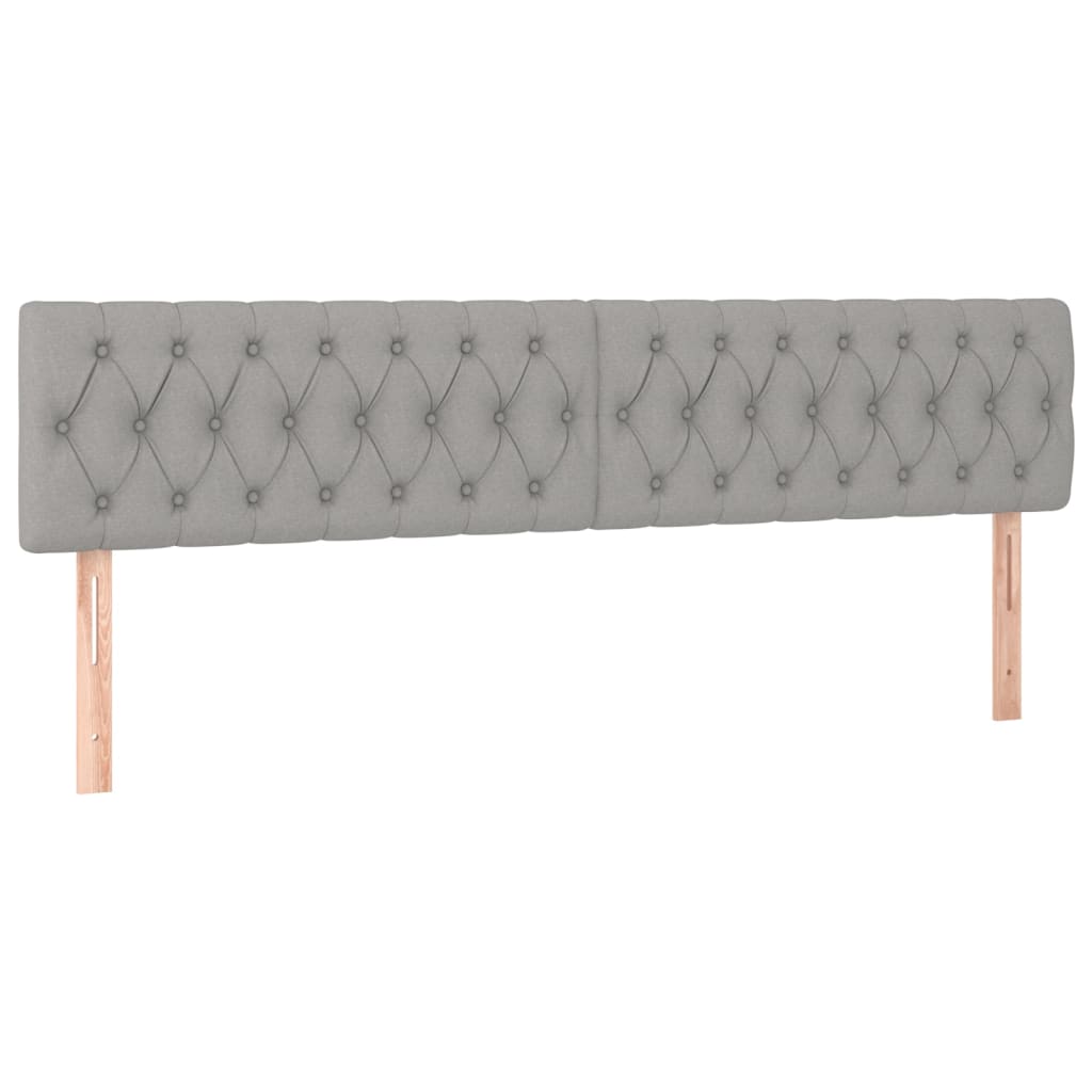 Kopfteil Hellgrau 80x7x118/128 cm Stoff