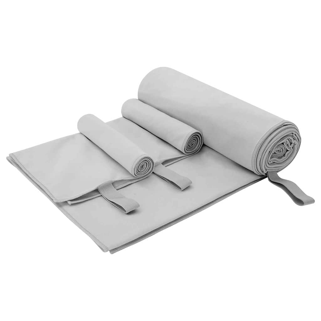 Sporthandtuch Set 3 pcs Schwarz Polyester und Polyamid