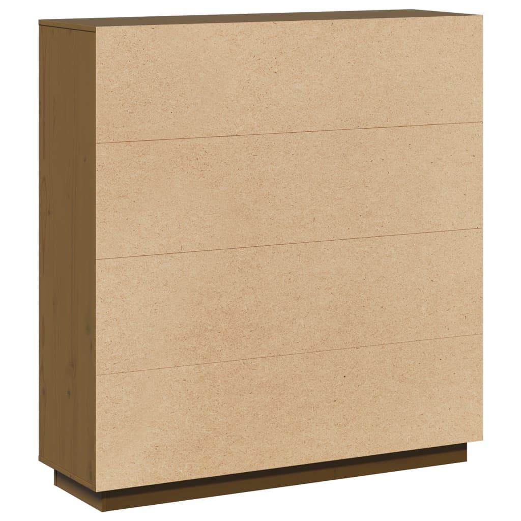 Highboard 110,5x35x117 cm Massivholz Kiefer
