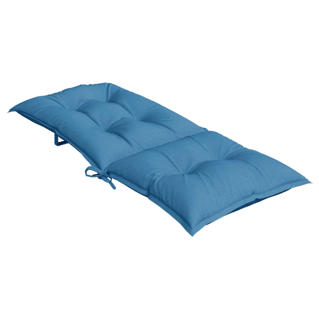 Hochlehner-Auflagen 2 Stk. Melange Anthrazit 120x50x7cm Stoff