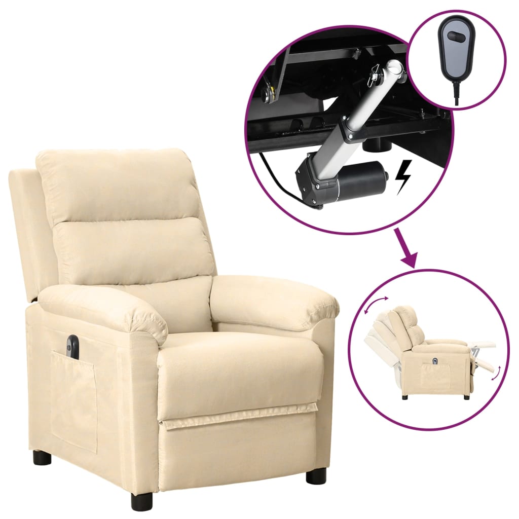 Relaxsessel Elektrisch Braun Stoff