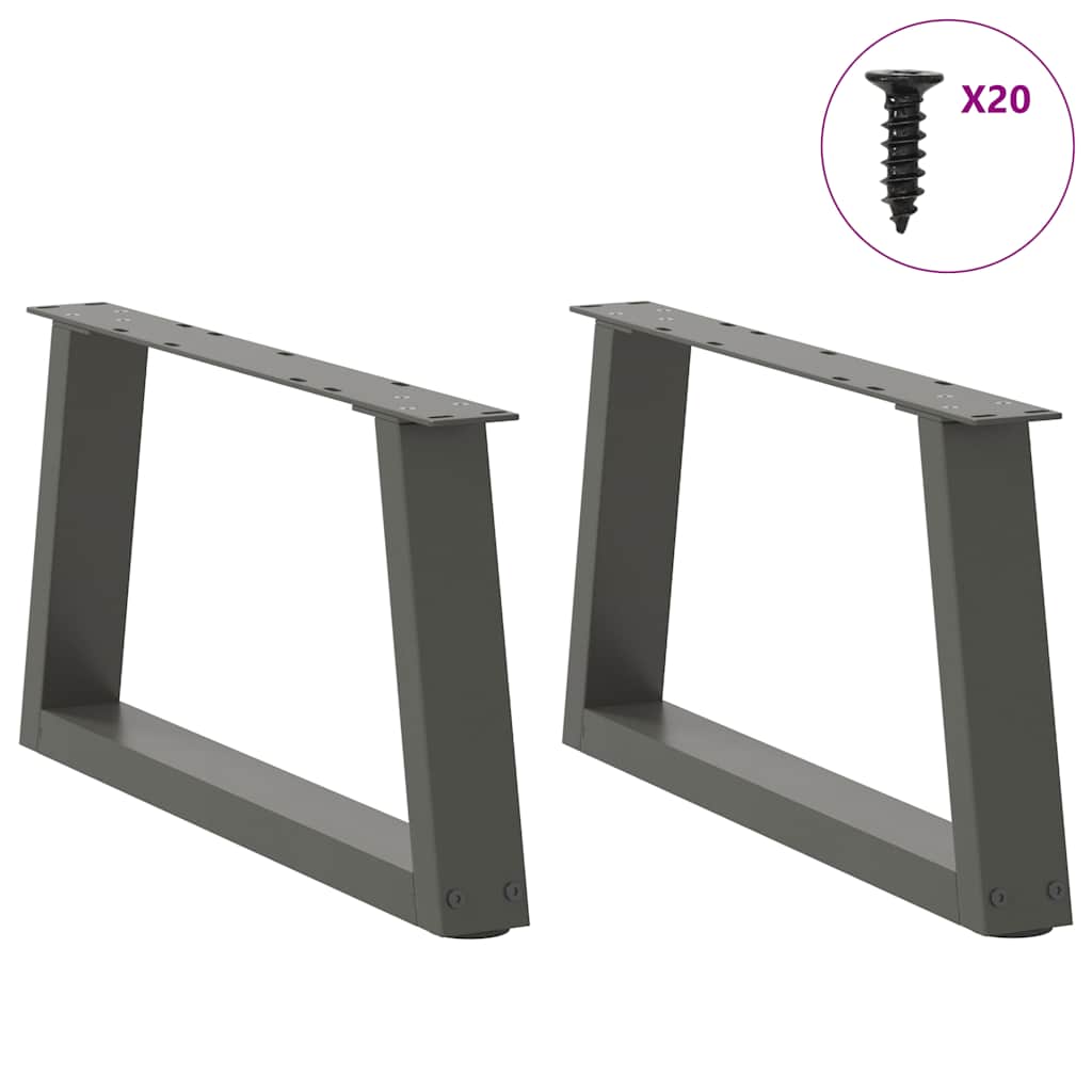 Couchtischbeine V-Form 2 Stück Schwarz 30x(30-31,3) cm Stahl