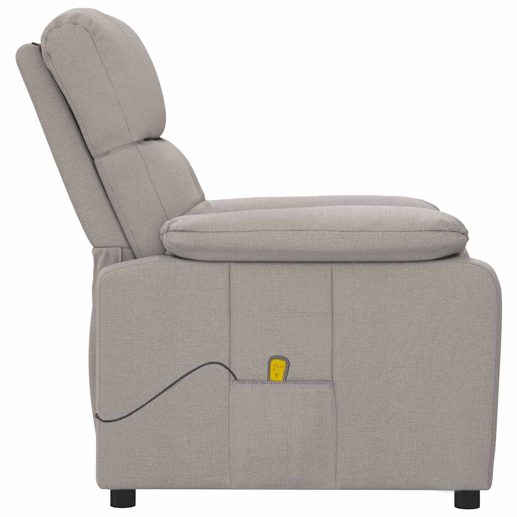 Massagesessel Hellgrau Stoff