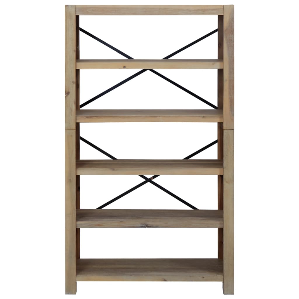 Bücherregal 7 Böden 80x30x200 cm Massivholz Akazie