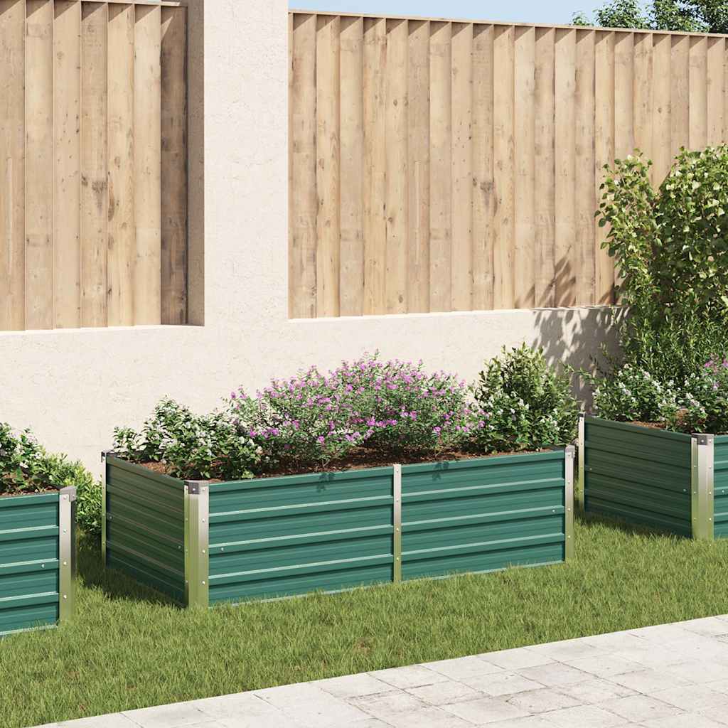 Garten-Hochbeet Verzinkter Stahl 240x80x77 cm Grün