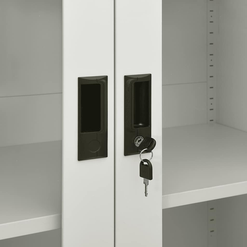 Büroschrank Weiß 90x40x180 cm Stahl