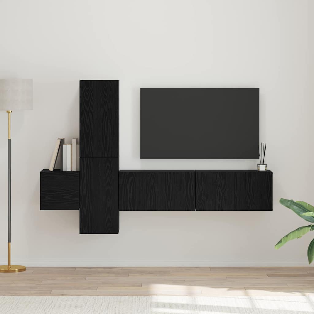5-tlg. TV-Schrank-Set Weiß Holzwerkstoff