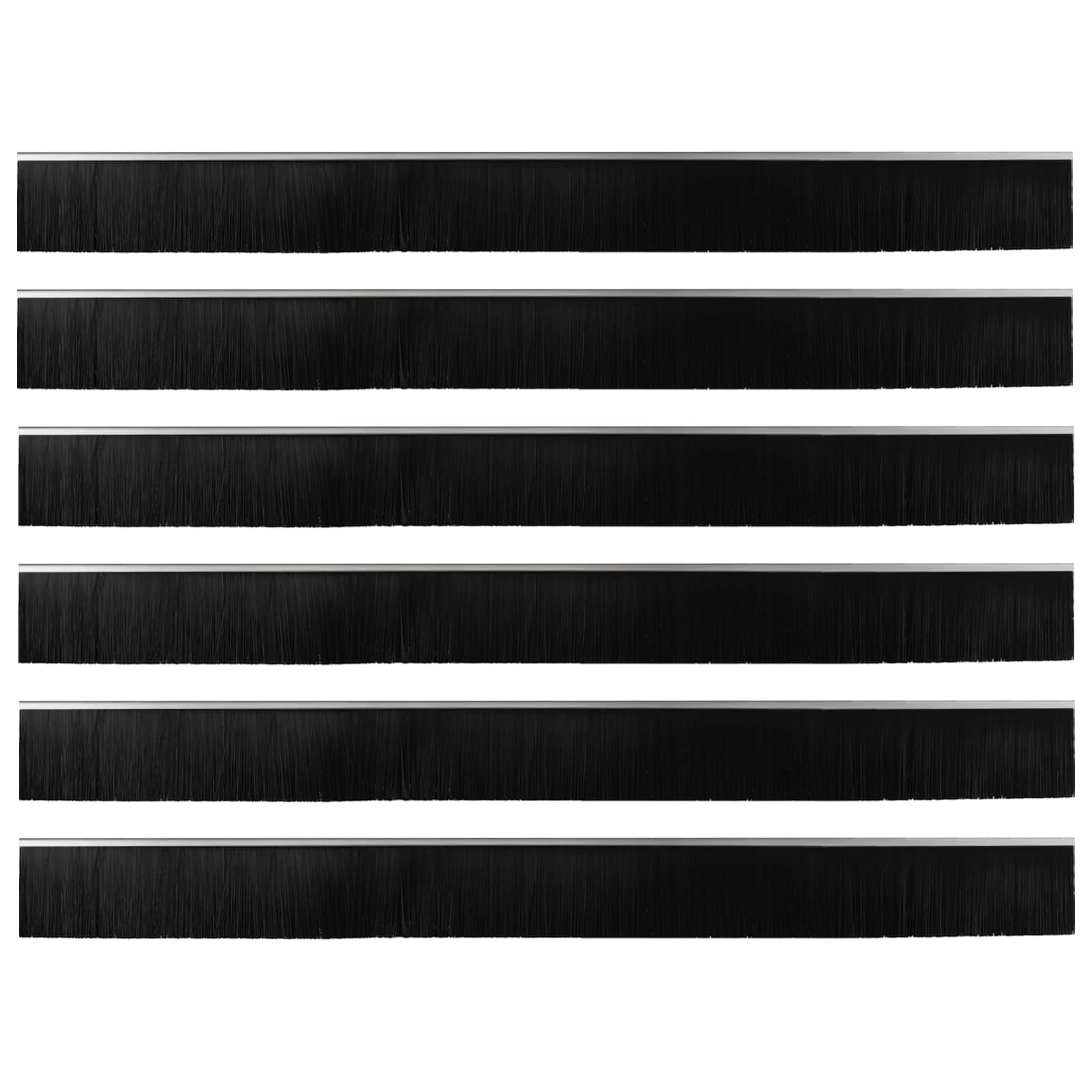 Selbstklebende Türbürstendichtungen 2 pcs Braun 100 cm