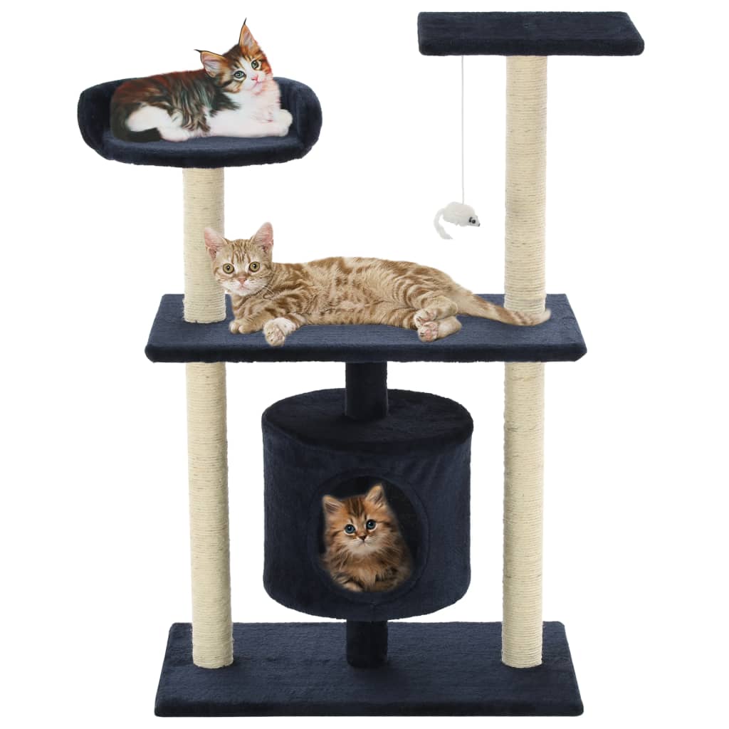 Katzen-Kratzbaum Sisal 95 cm Grau