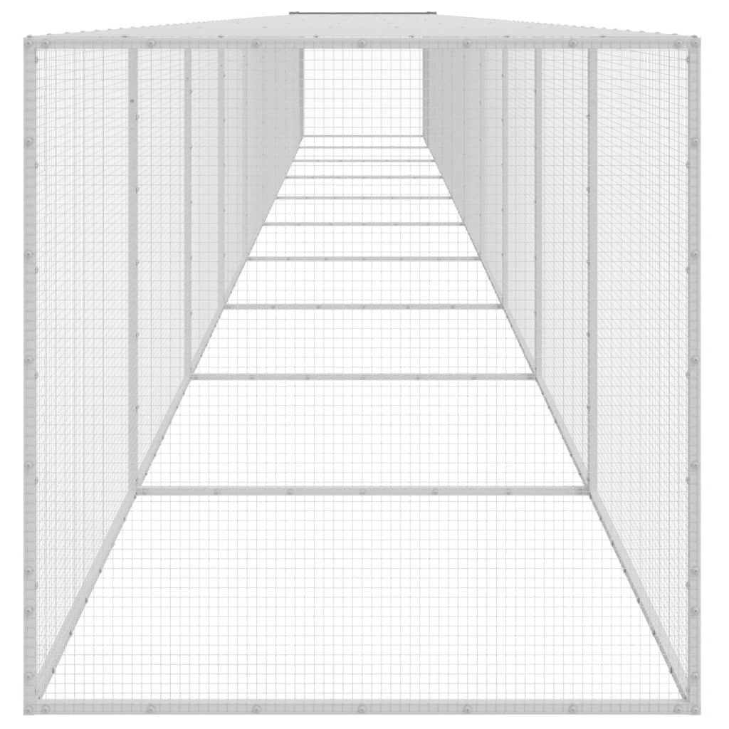 Hühnerkäfig mit Dach Anthrazit 103x98x90 cm Verzinkter Stahl