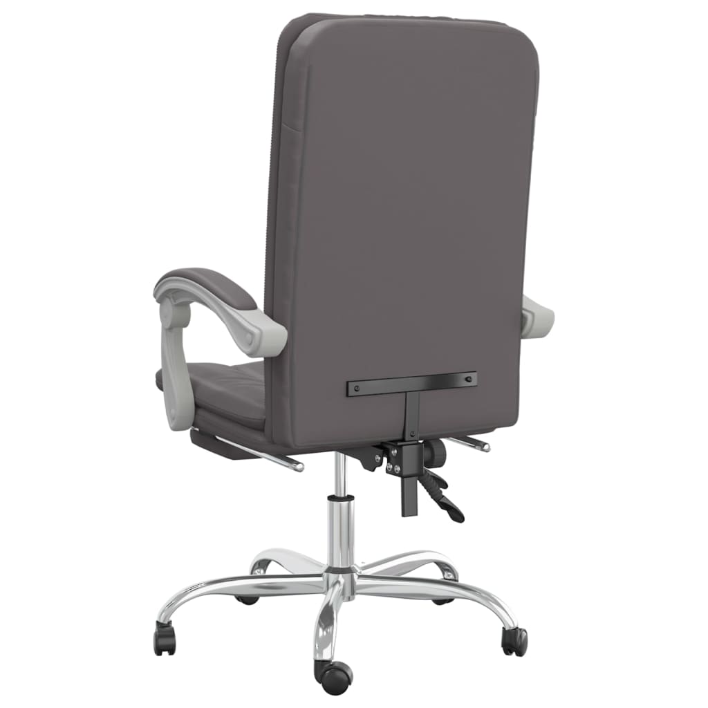Bürostuhl mit Liegefunktion Schwarz Kunstleder