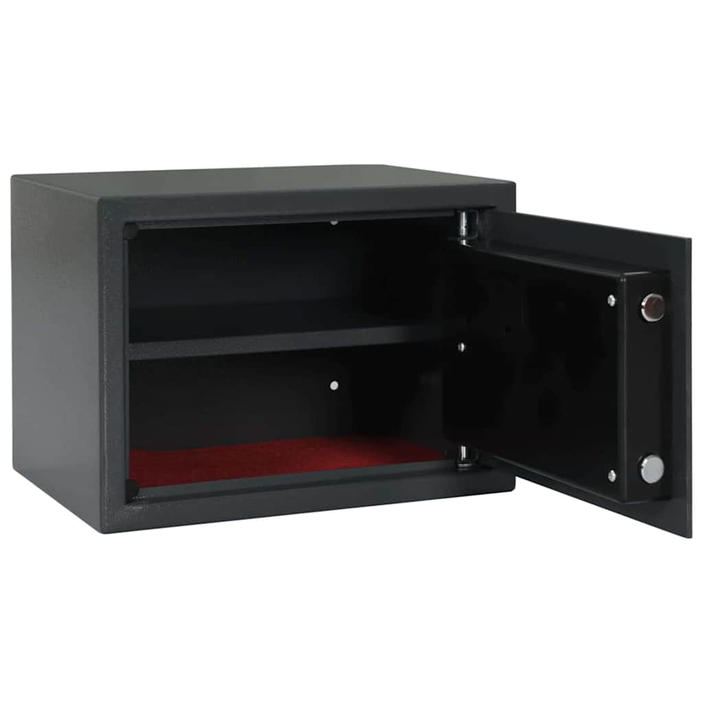 Digitaler Safe mit Schloss Dunkelgrau 31 x 20 x 20 cm Stahl