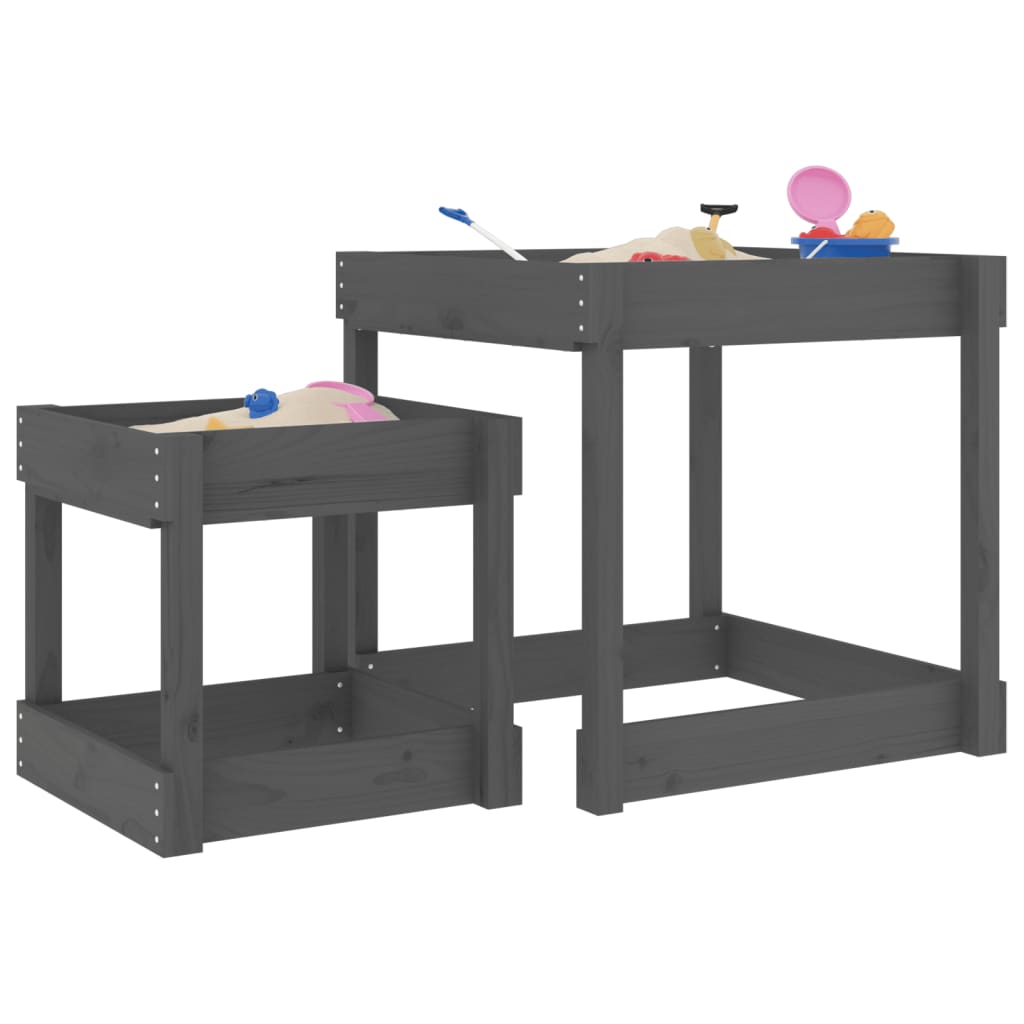 Sand-Spieltische 2 Stk. Massivholz Kiefer