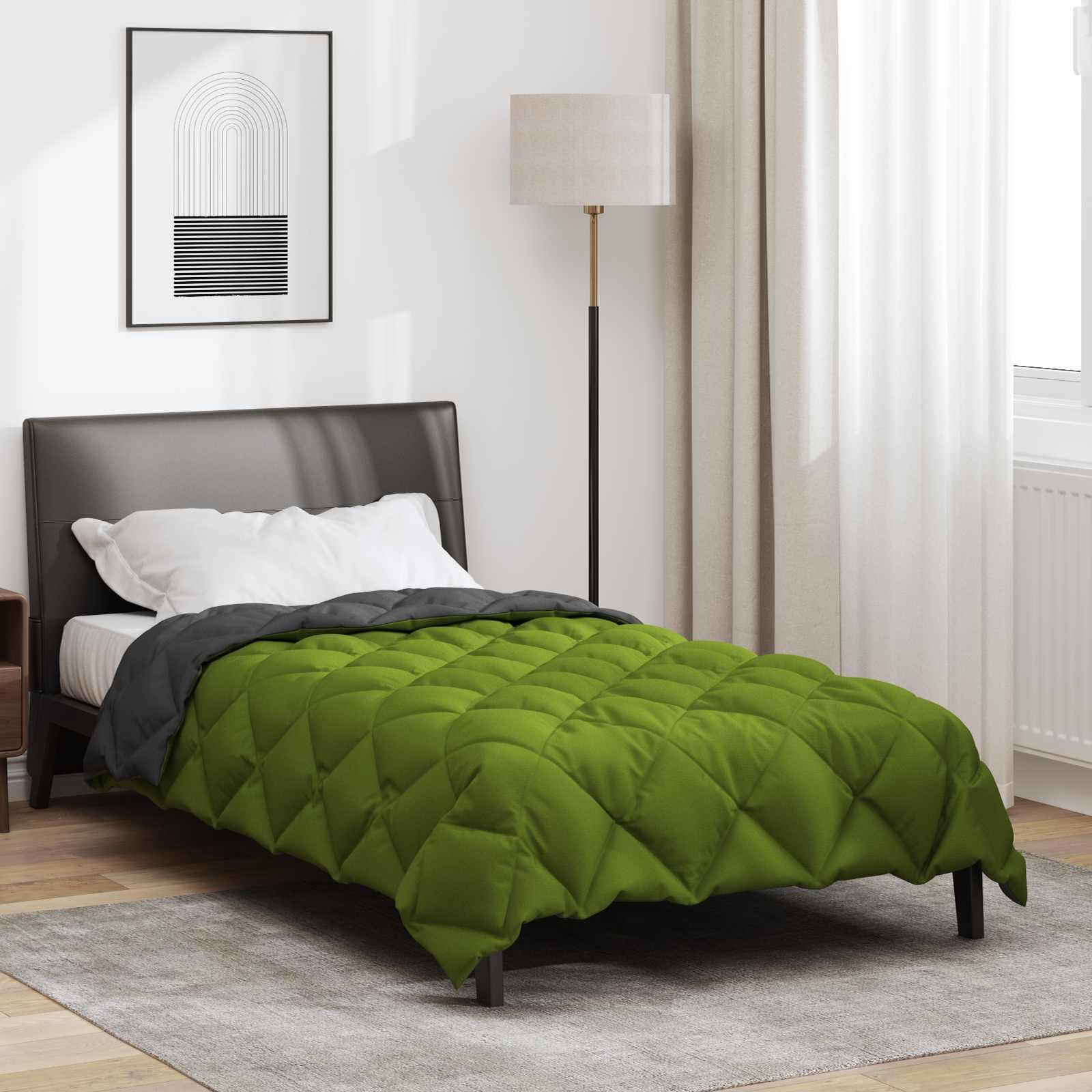 Winterbettdecke Anthrazit 135 x 200 cm Mikrofaser
