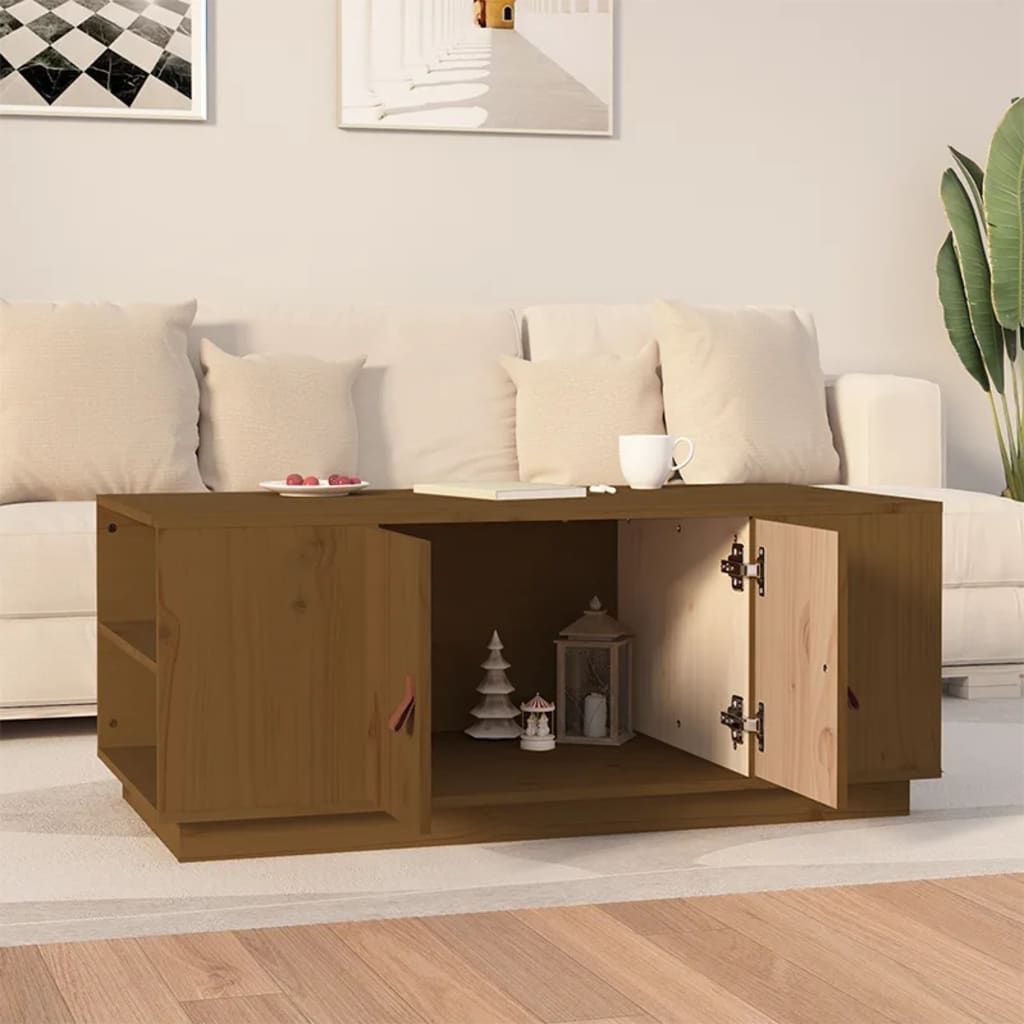 Couchtisch 100x50x41 cm Massivholz Kiefer