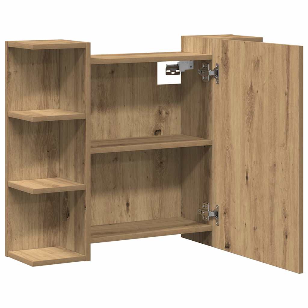 Bad-Spiegelschrank Weiß 80x20,5x64 cm Holzwerkstoff