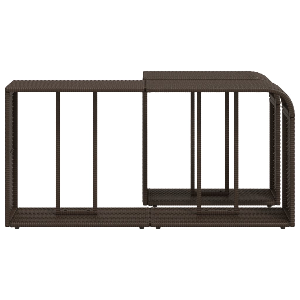 Lagerregale 2 Stk. Schwarz Poly Rattan