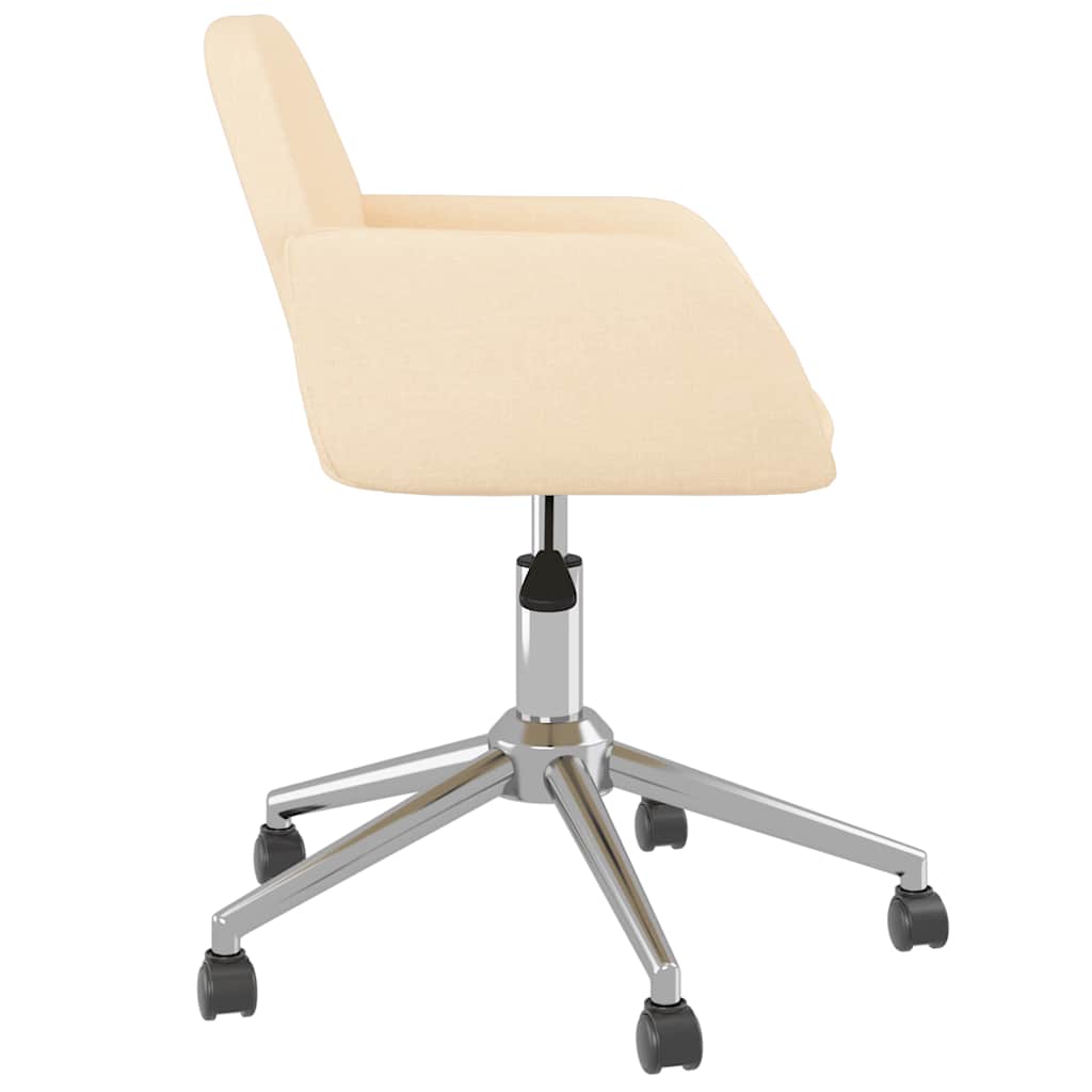 Bürostuhl Drehbar Creme Stoff