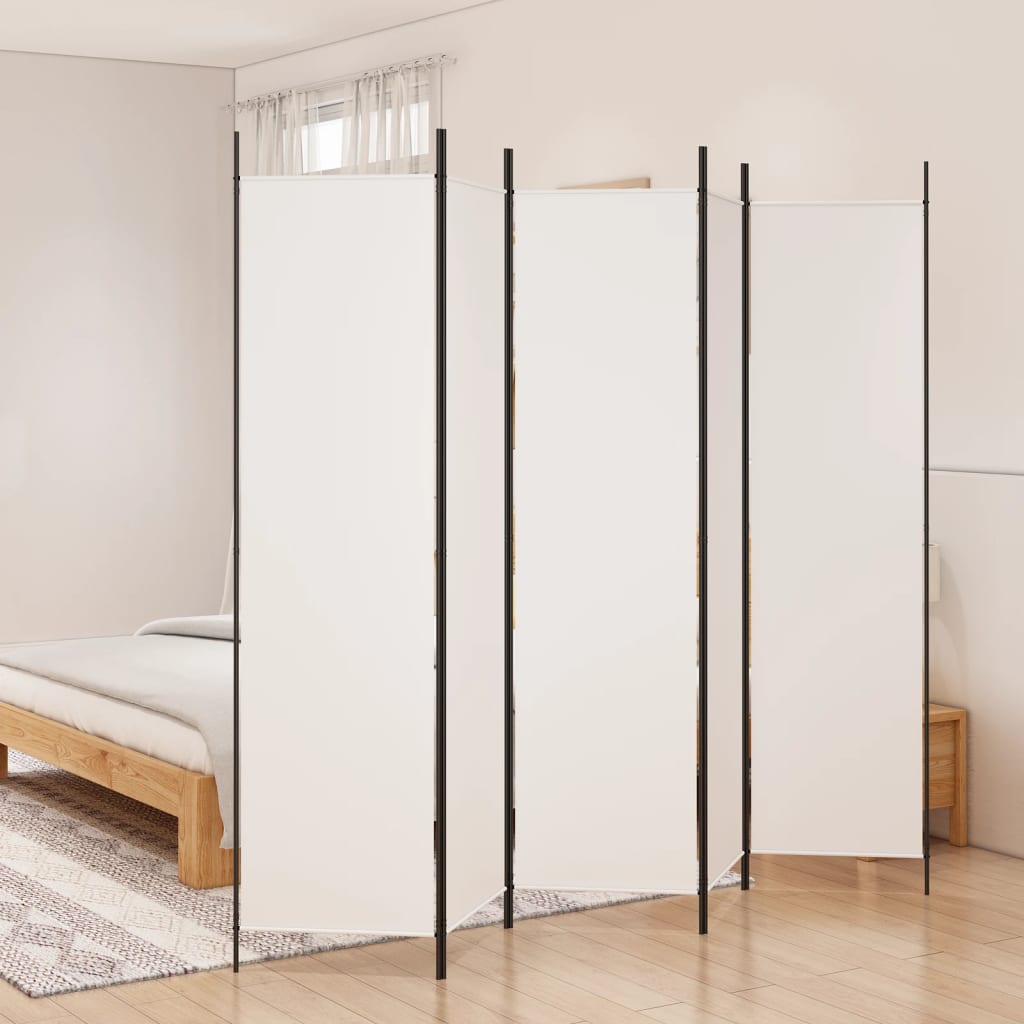 3-tlg. Paravent Schwarz 150x200 cm Stoff