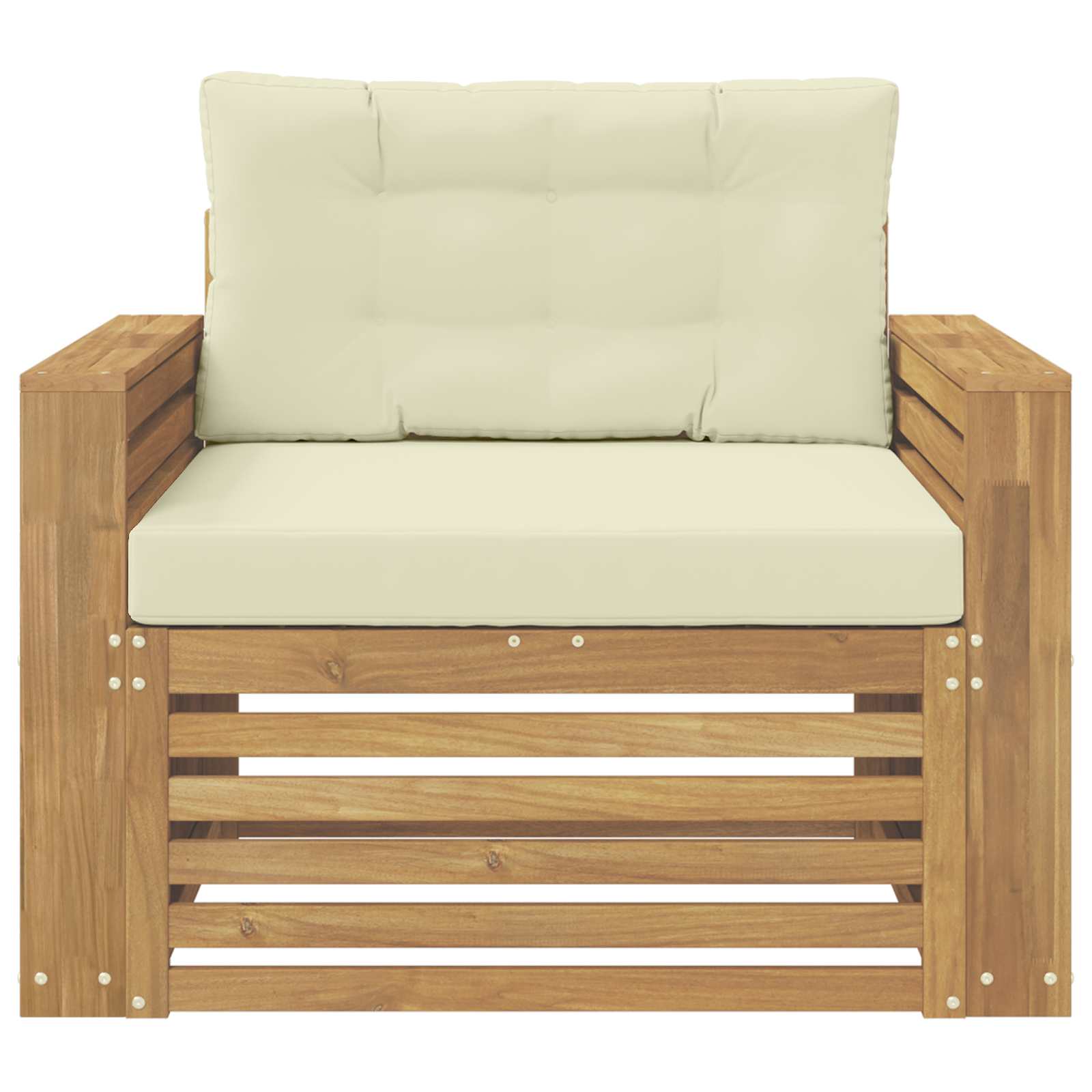 2 Stück Outdoor-Sofa Natur