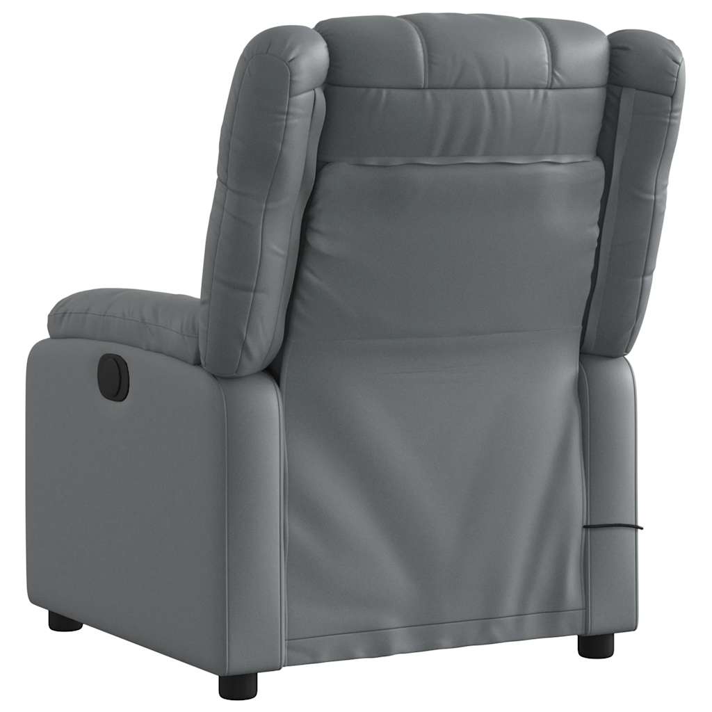 Massage-Relaxsessel, Kunstleder, Schwarz