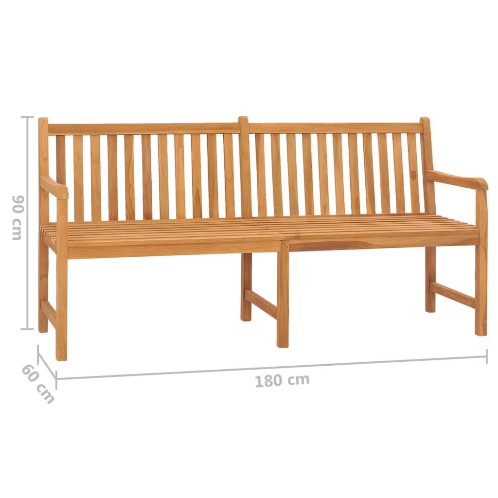 Gartenbank 114 cm Massivholz Teak