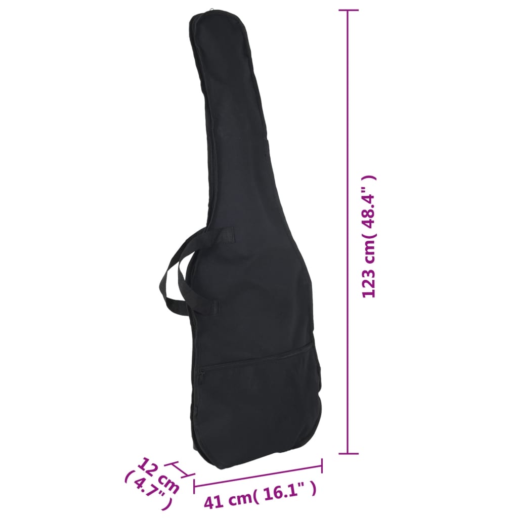 E-Bass für Anfänger mit Tasche Blau und Schwarz 4/4 46"