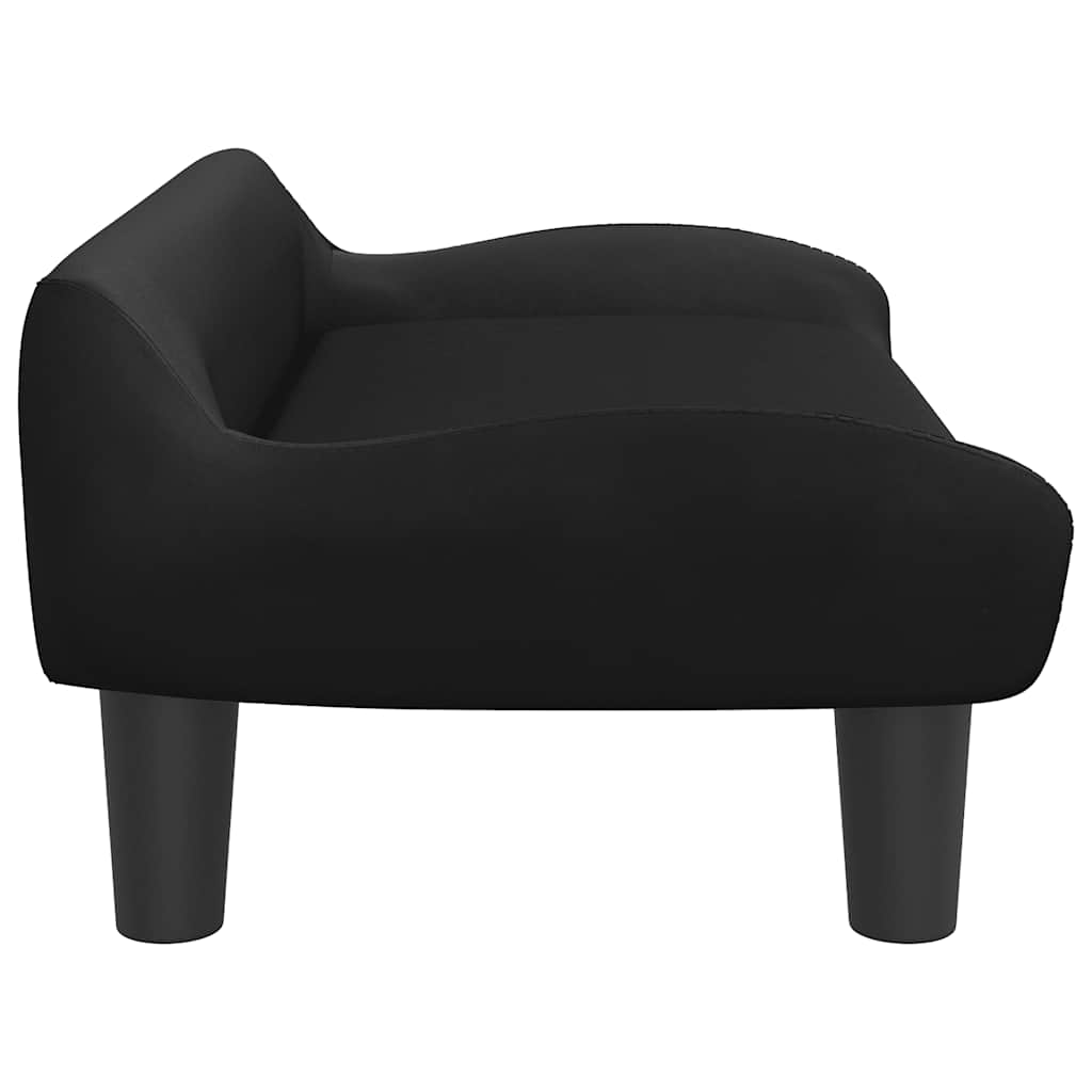 Kindersofa Hellgrau 70x40x24 cm Samt