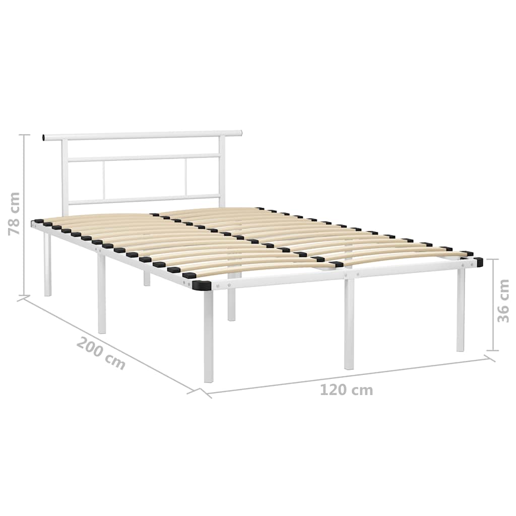 Bettgestell Grau Metall 90x200 cm