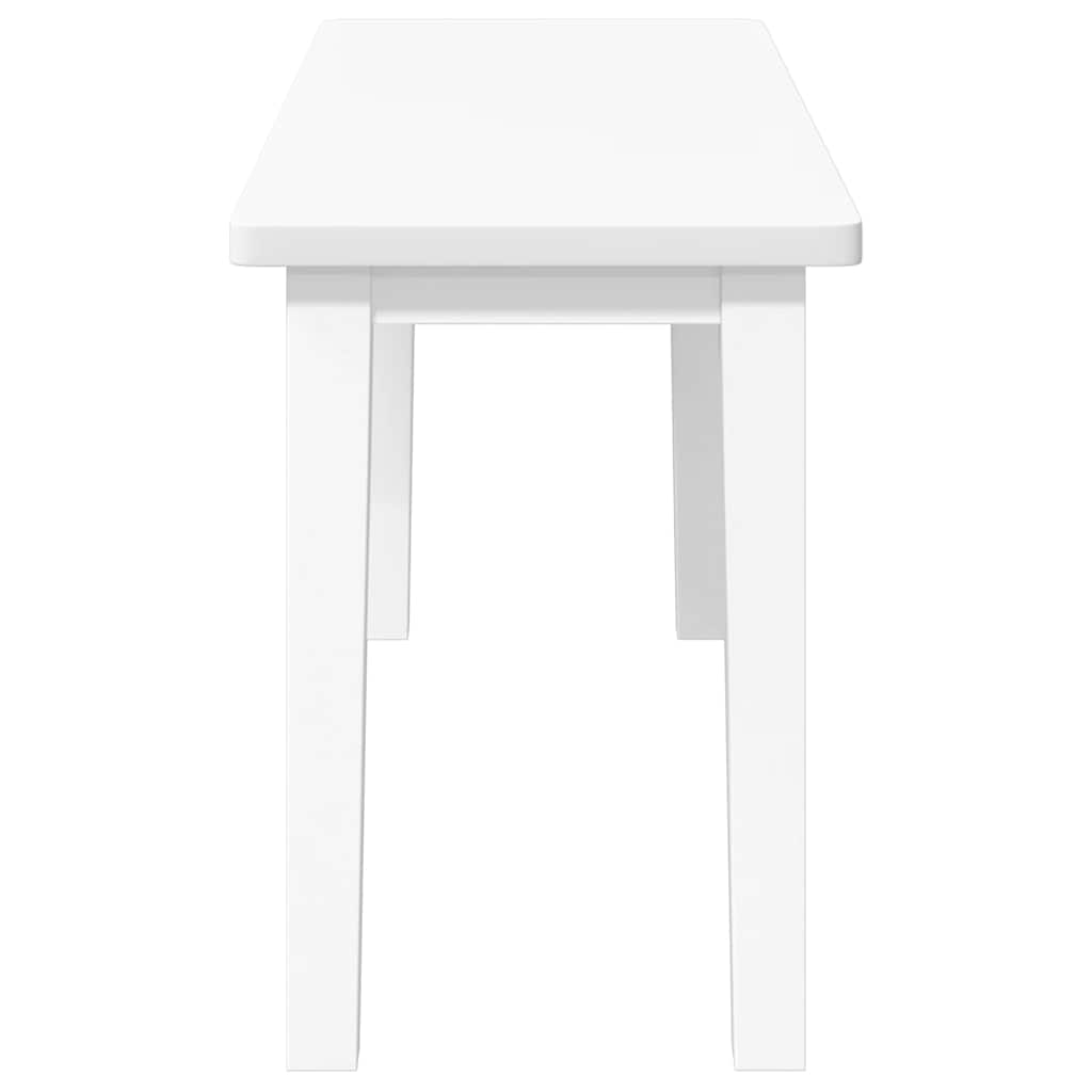 Bank 90 cm Braun Massivholz Gummibaum