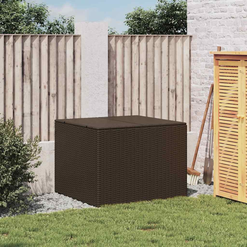 Gartentruhe Schwarz 283L Poly Rattan