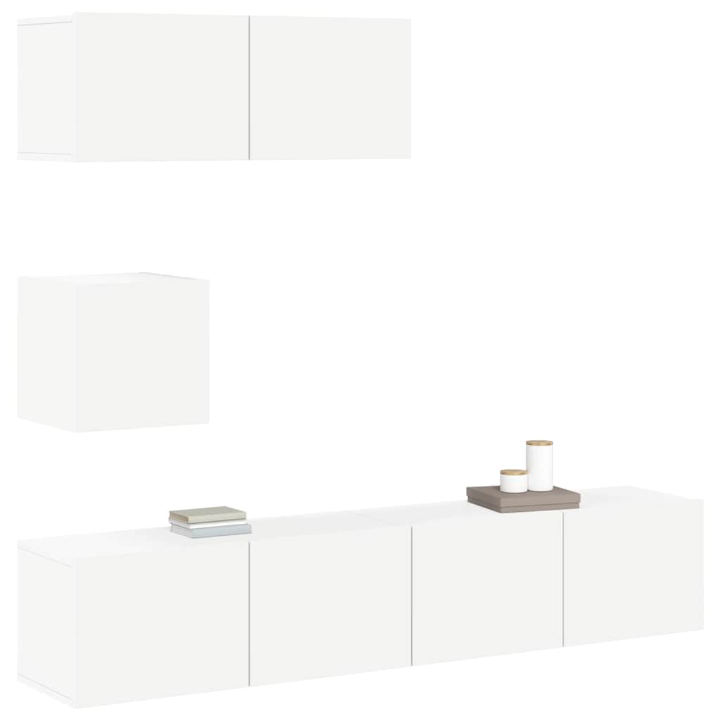 4-tlg. TV-Schrank-Set Sonoma-Eiche Holzwerkstoff