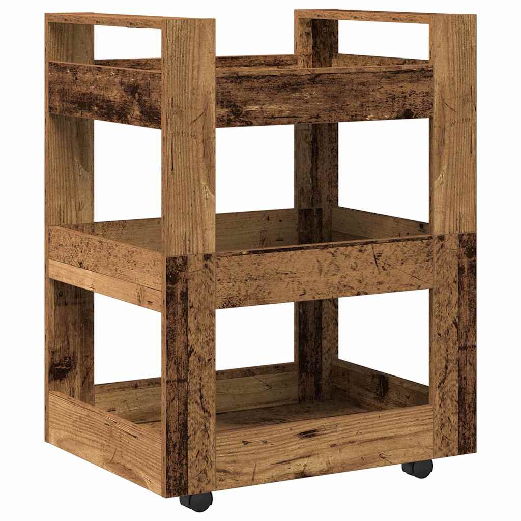 Küchenwagen Weiß 60x45x80 cm Holzwerkstoff