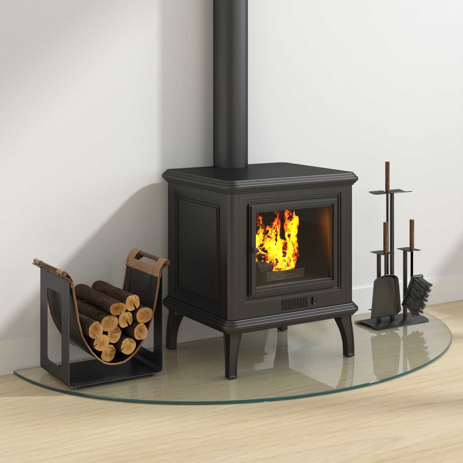 Feuerstelle Glasplatte Transparent 800 x 500 mm Glas