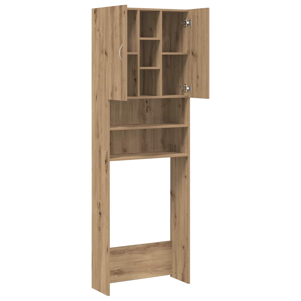 Waschmaschinenschrank Weiß 64x25,5x190 cm