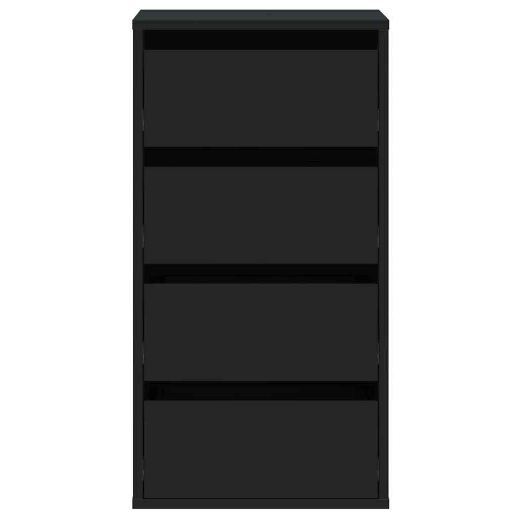Schubladenschrank Schwarz Eichen-Optik 41 x 40 x 58 cm