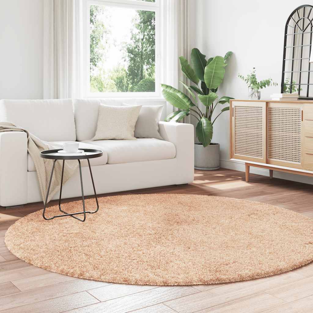 Teppich Shaggy Hochflor NAVARRA Beige 60x100 cm Polyester