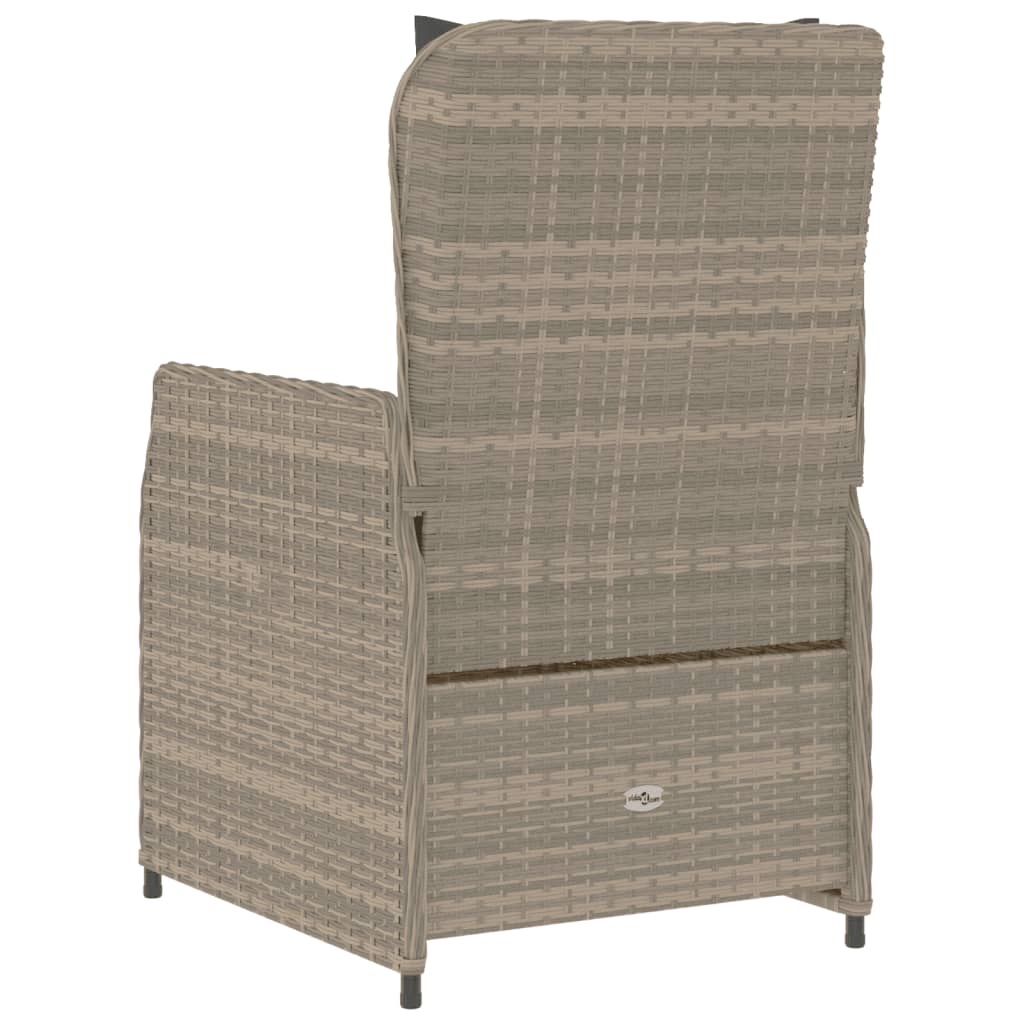 Gartensessel 2 Stk. Verstellbar Schwarz Poly Rattan